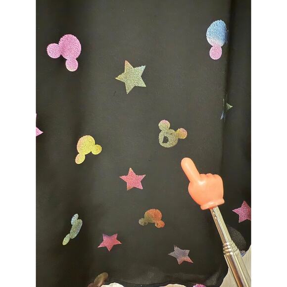 Torrid 3 (3X 22/24) Disney Mickey Mouse Stars Harper Georgette Long Tunic Blouse - Picture 2 of 7